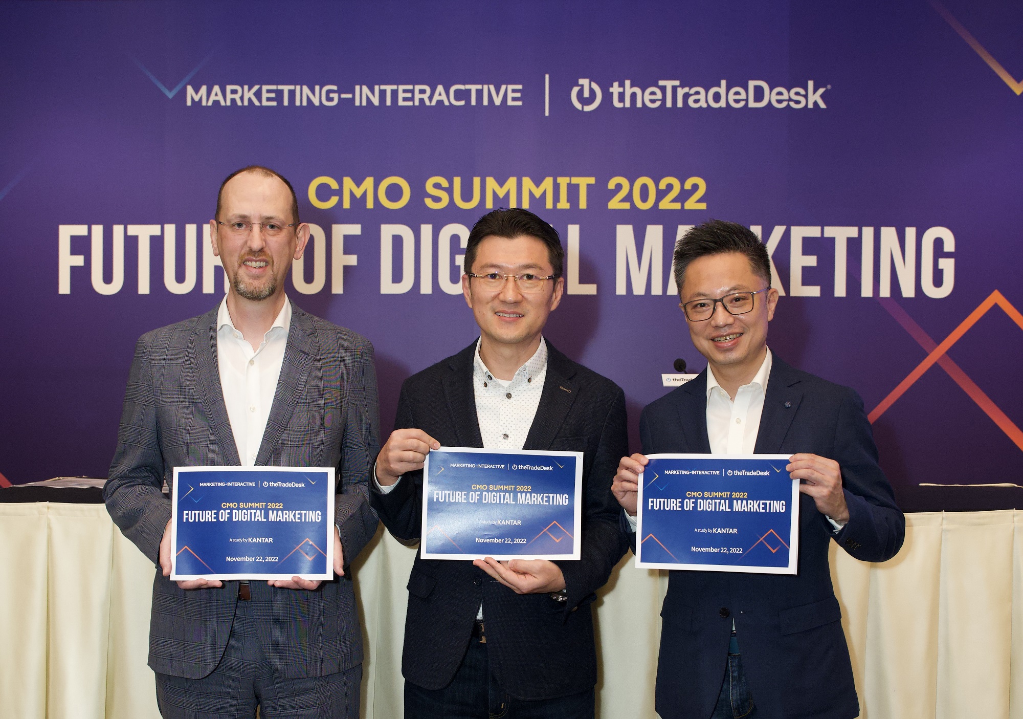 From left to right: Jason Spencer, Managing Director, Kantar Hong Kong; Benson Ho, Senior Vice President of North Asia The Trade Desk; Chris Ngan, General Manager, Hong Kong and Taiwan The Trade Desk.