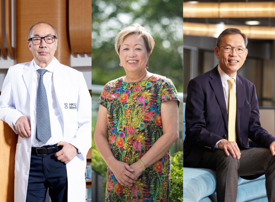 Professor Tak Mak, Professor Kathryn Cheah and Professor Chak-sing Lau