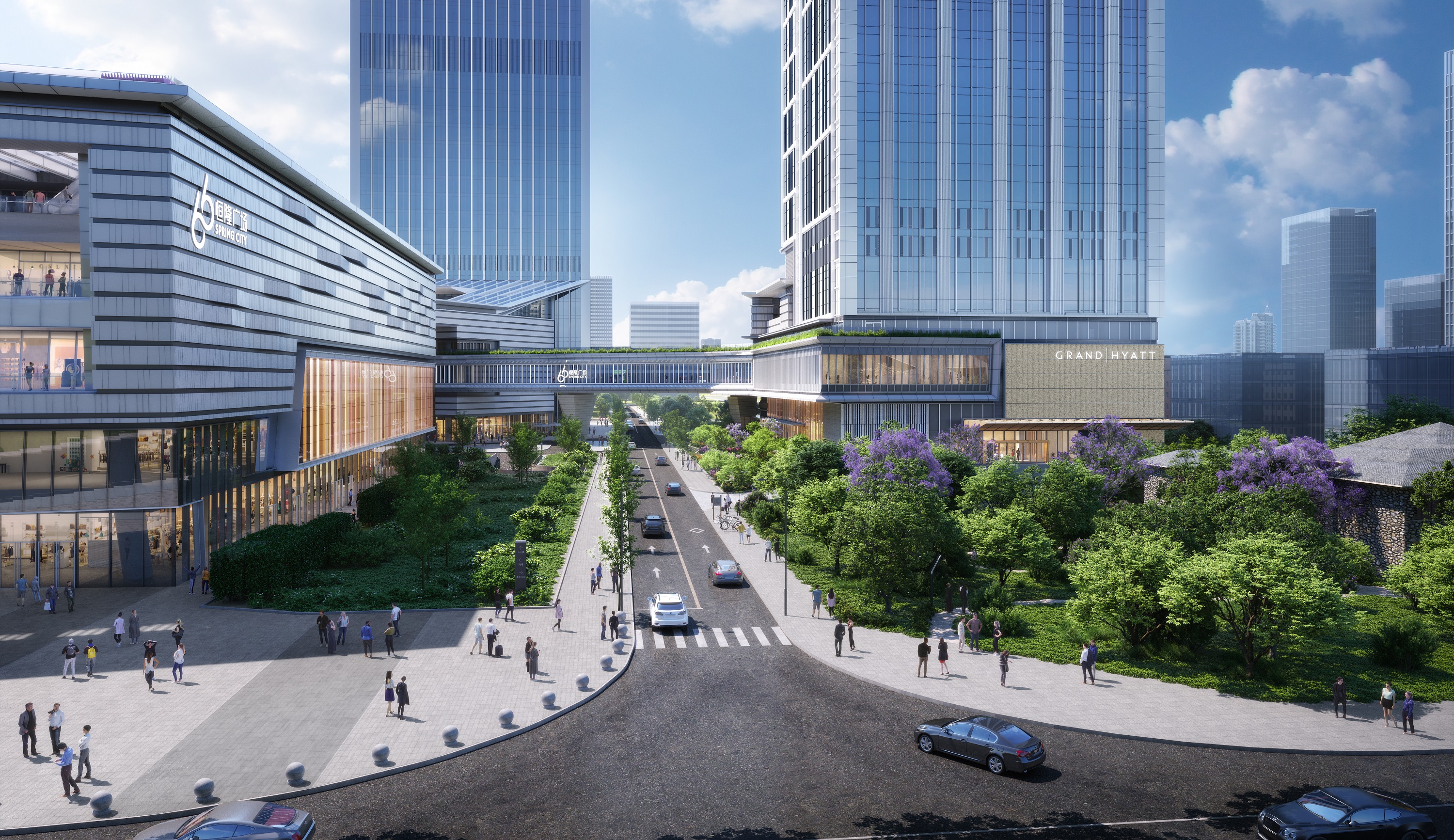 Grand Hyatt Residences Kunming seamlessly connects to Spring City 66, creating a multifunctional space that supports an array of living, recreation, personal, and business needs (Remarks: the photo is an artist’s impression for reference only)