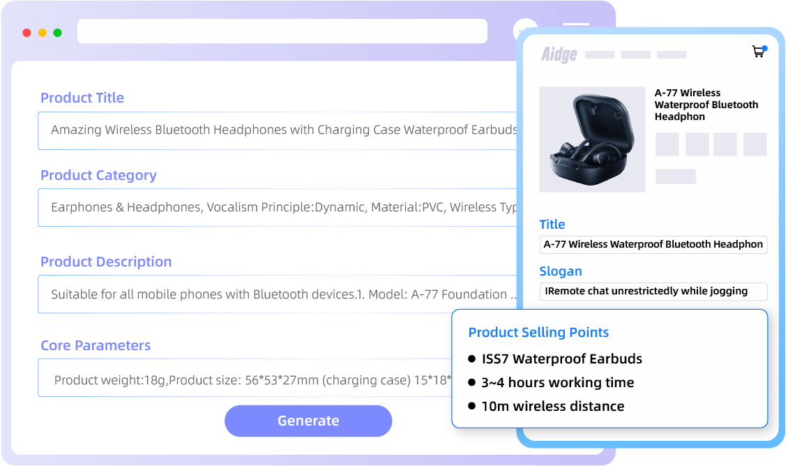 Selling point extration - Extracts selling points of a product that align with local market trends