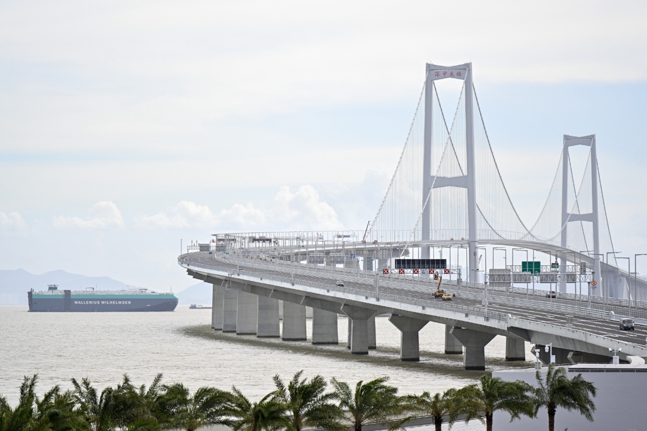 A view of the Shenzhen-Zhongshan Link, a mega cross-sea passage in the Great Bay Area, June 27, 2024.