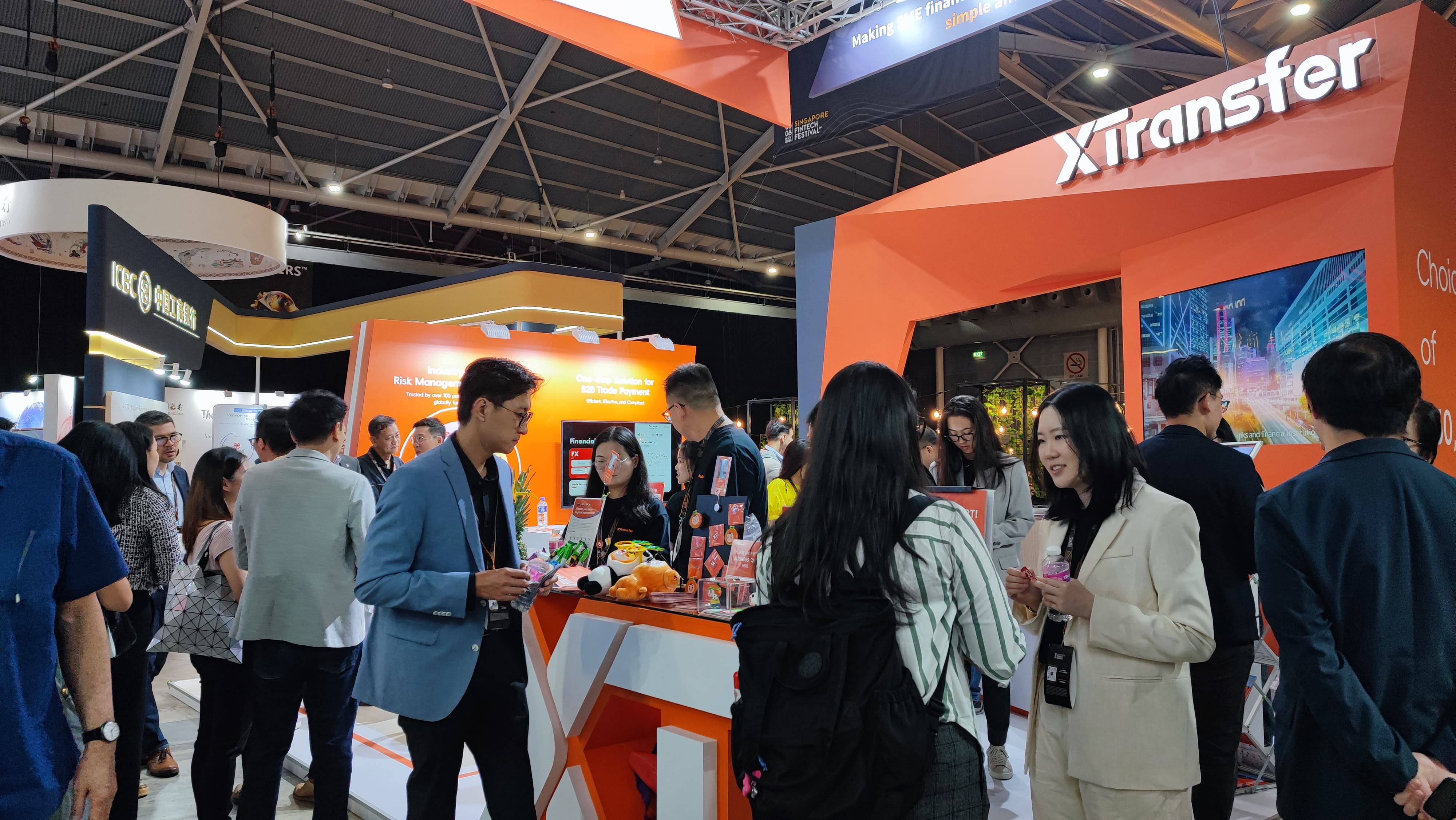 XTransfer’s booth at the Singapore Fintech Festival attracted many visitors.