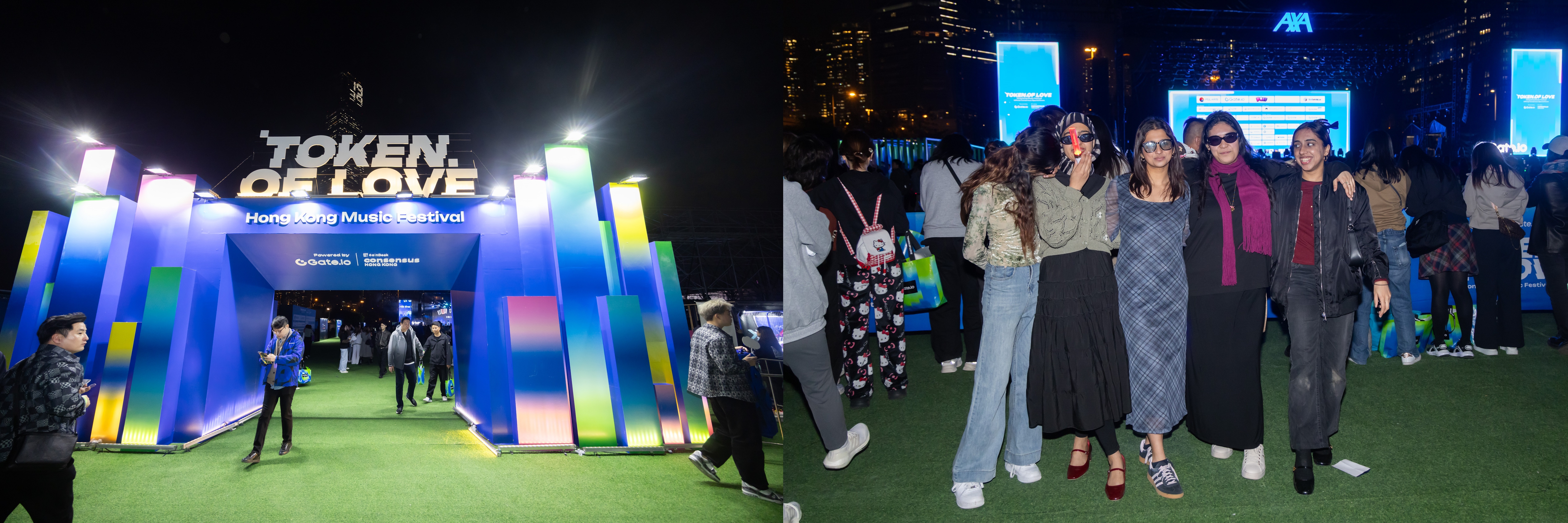 The party continued at the electrifying Token of Love Hong Kong Music Festival at AXA Wonderland, a musical experience that debuted in Hong Kong in February headlining global artists and top 100 DJs, uniting music lovers, innovators and leading Web3 brands.