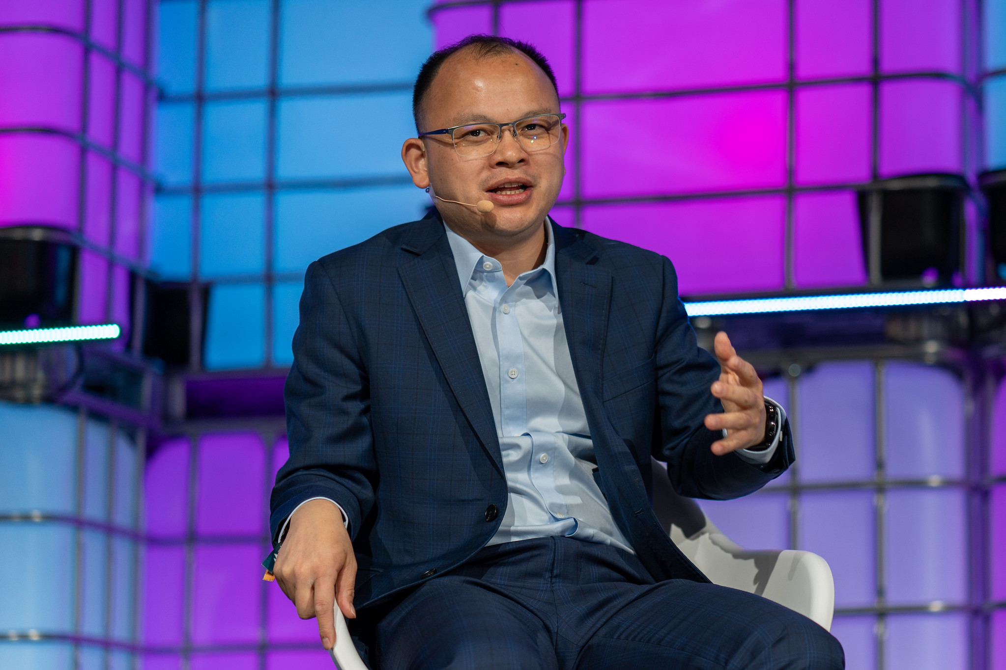 Bill Deng, Founder and CEO of XTransfer, speaks at Web Summit Qatar 2025